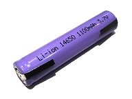 Li-Ion 14650 solder tagged battery - 3.7 V 1100 mAh