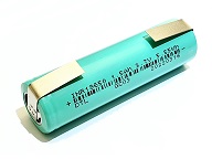 Li-Ion 18650 solder tagged battery - 3.7 V 1500 mAh