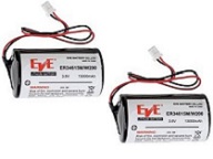 2 x Visonic Powermax Siren Battery ER34615M MCS-730 0-9912-K 0-9913-J