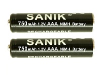 Talk Talk TT2020 Cordless Phone Rechargeable Batteries - AAA 750mAh NiMH 1.2v batteries - Set of 2 batteries