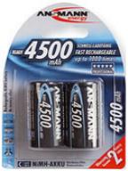 AnsmannC Size 4500 mAh NiMH Rechargeable Batteries
