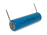 Replacement Philips Sonicare DiamondClean Li-Ion AA 14500 Battery - 3.7 V 800 mAh with solder pins