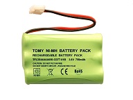 3.6V 750mAh Rechargeable battery pack for Tomy Premier Walkabout and Platinum Walkabout baby monitor