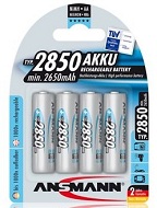 Ansmann 2850 mAh NiMH AA Rechargeable Batteries