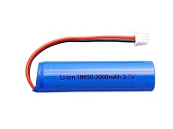 Solar Light 3.7V Lithium Li-Ion 18650 2000mAh 1S1P Replacement Battery Pack